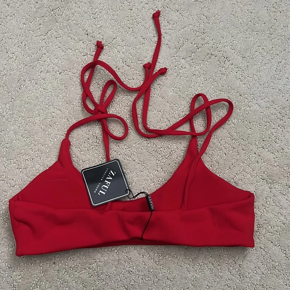 Red Ribbed Bikini - Picture 5 of 5